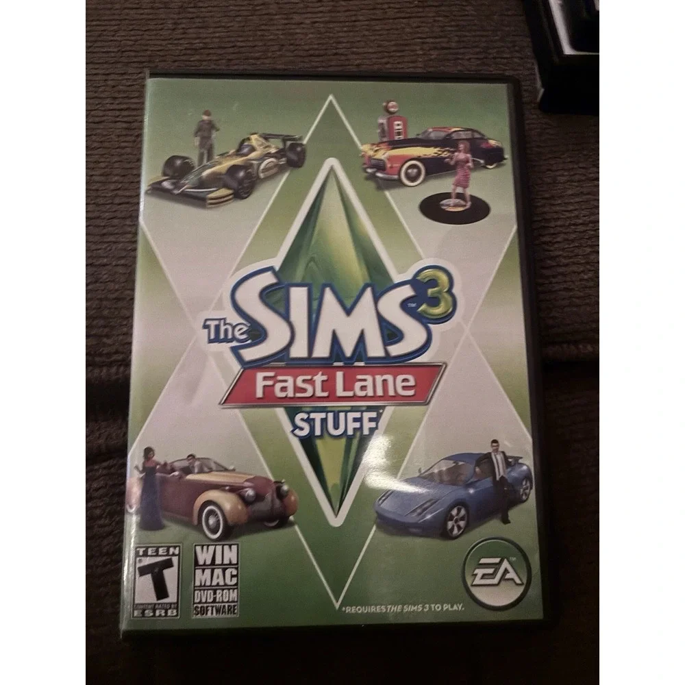 The Sims 3 Fast Lane Stuff PC Mac DVD Complete EA Racing Edition Y2K Gamers New